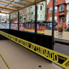 Outdoor seating areas for Castro restaurants are cordoned off due to an indefinite health order prohibiting onsite dining